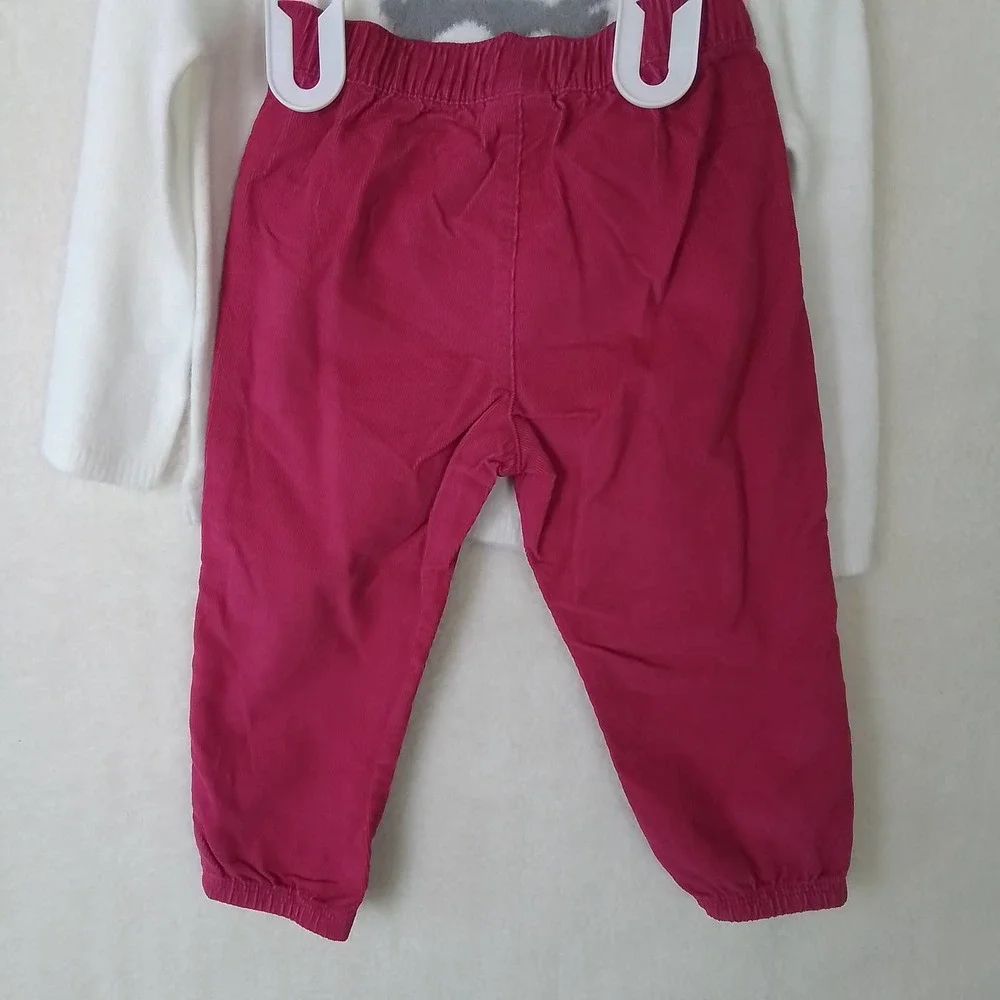 Carter's Baby 2-Piece Sweater‎ Set Size 24mo in Pink, White, Penguin Theme